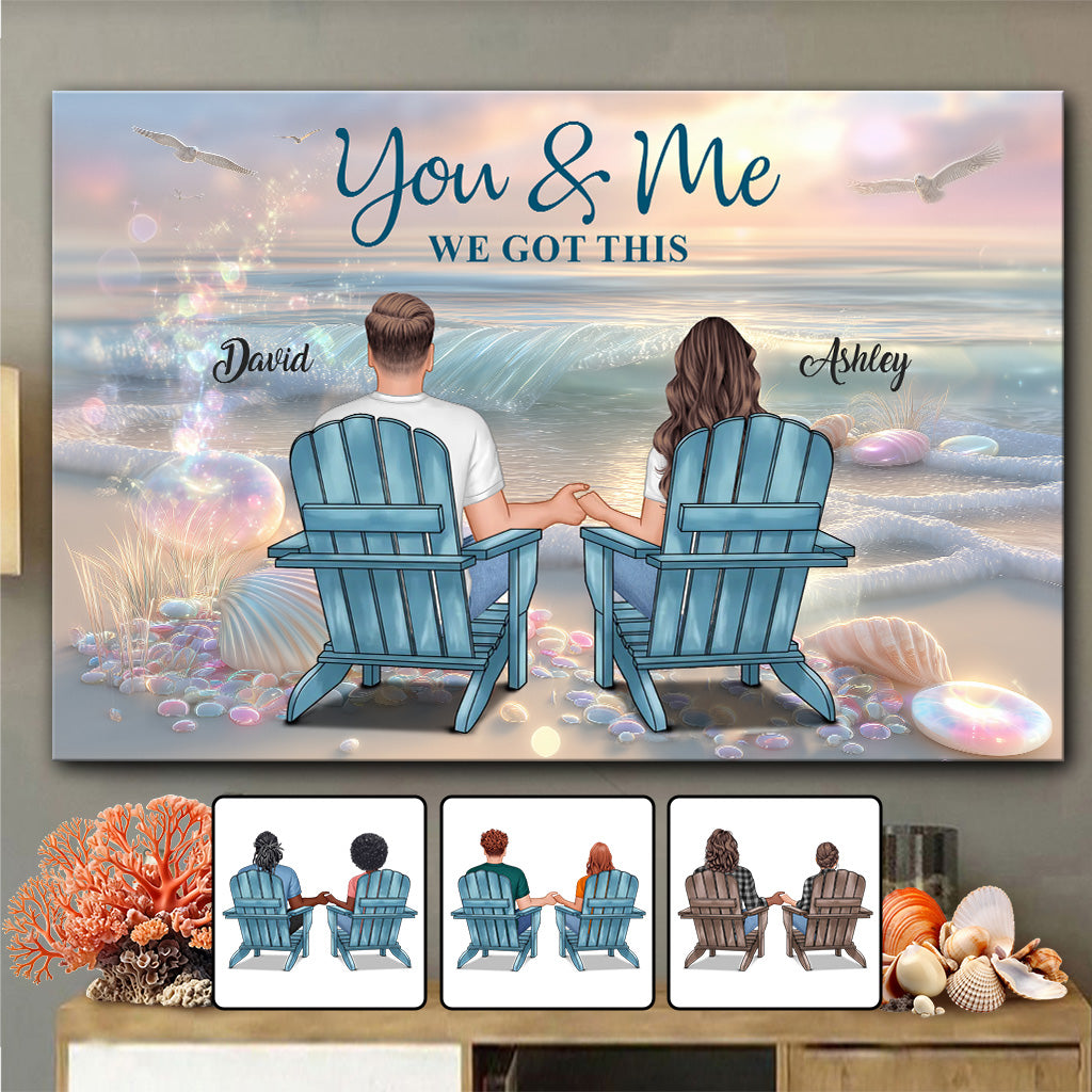 Toi et moi, on gère - Toile et affiche personnalisées pour couples