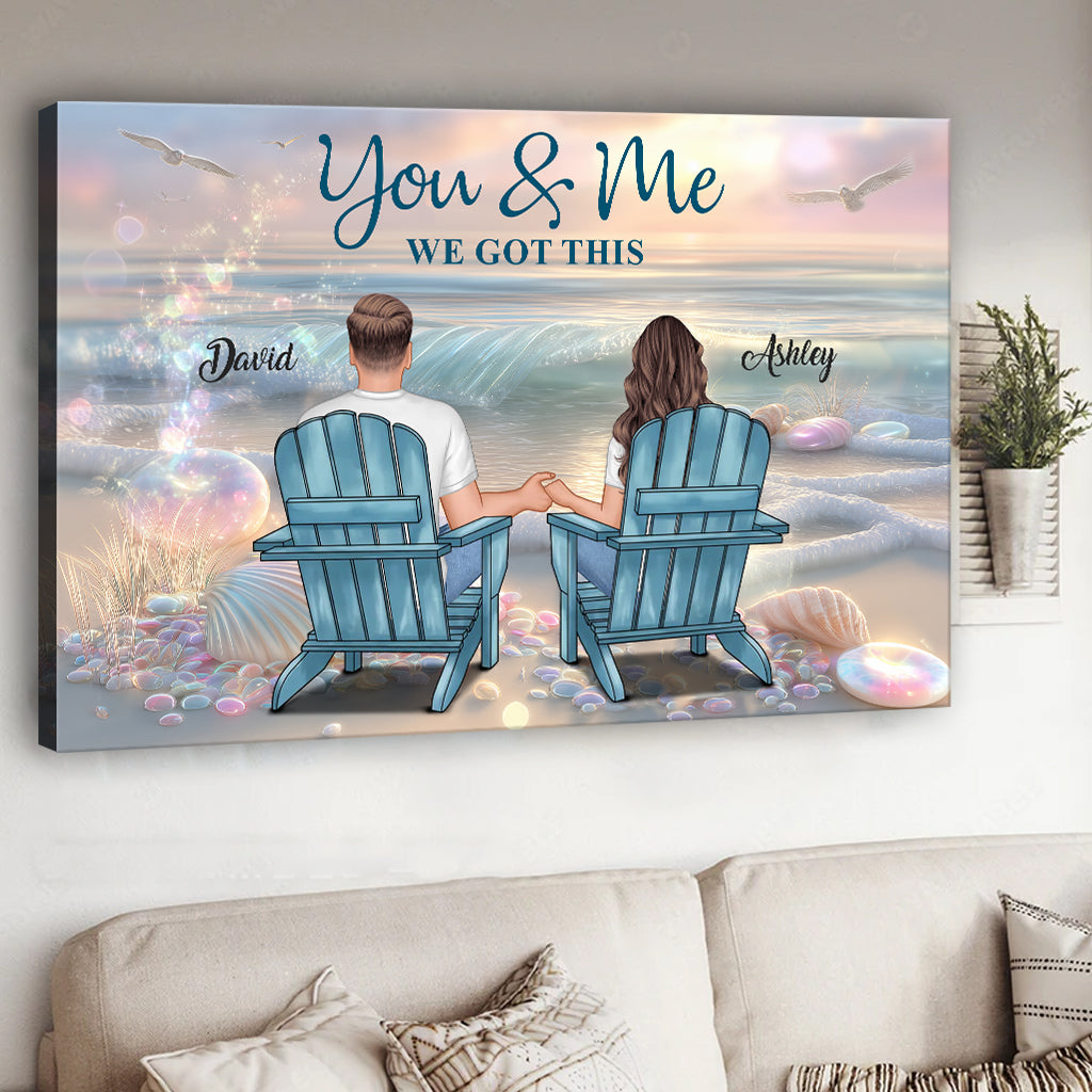 Toi et moi, on gère - Toile et affiche personnalisées pour couples