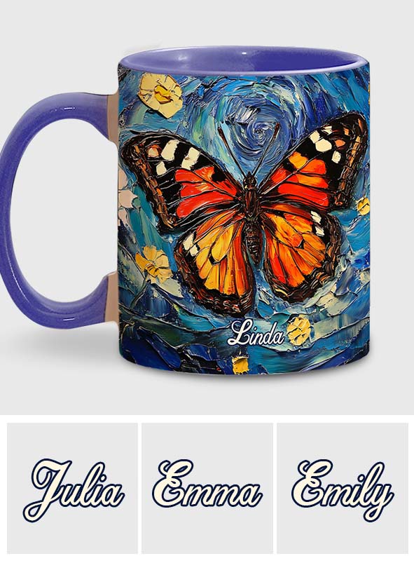 Dreamy Butterfly - Personalized Butterfly Accent Mug
