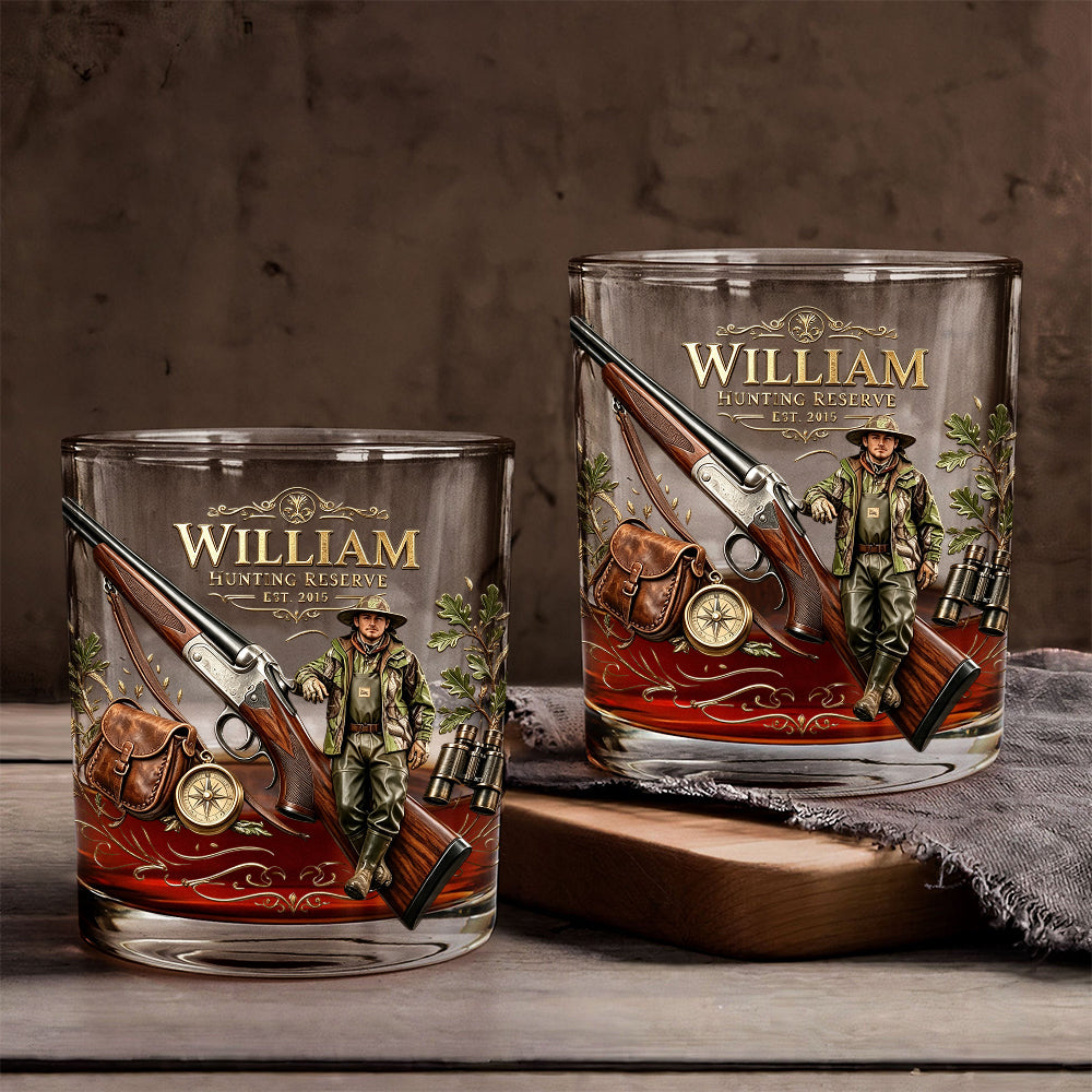 Love Hunting - Personalized Hunting Whiskey Glass