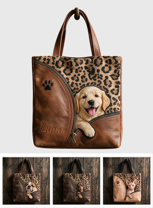 Peeking Pet - Personalized Pet Tote Bag