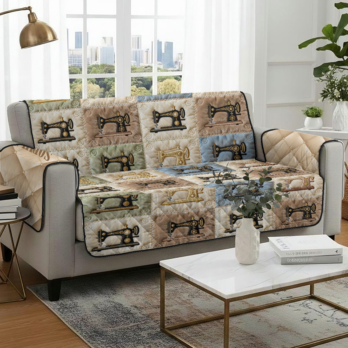 Couture personnalisée - Housse de canapé matelassée