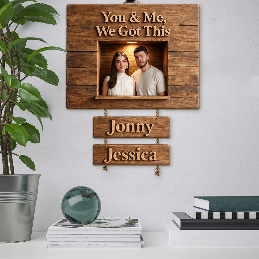 You & Me We Got This - Personalized Couple Pallet Wood Sign
