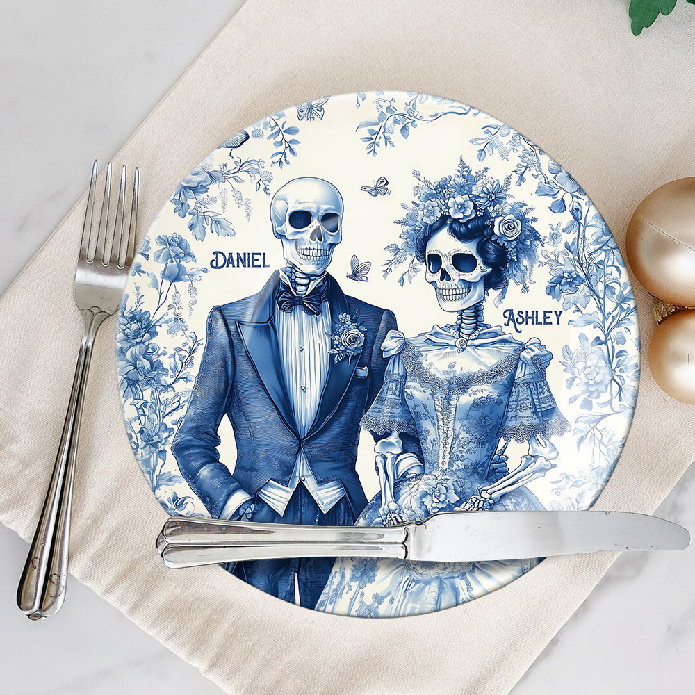 Until Death Do Us Part - Personalized Couple Ceramic Round Plate
