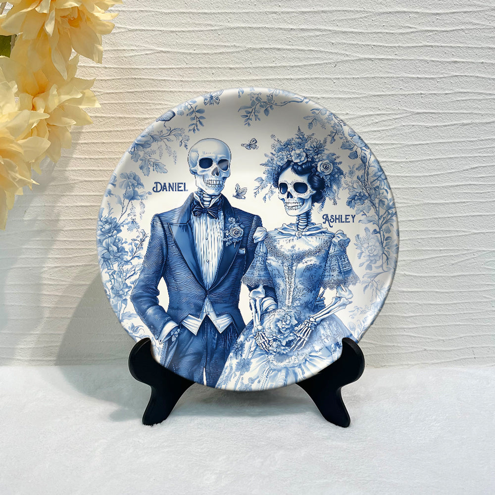 Until Death Do Us Part - Personalized Couple Ceramic Round Plate
