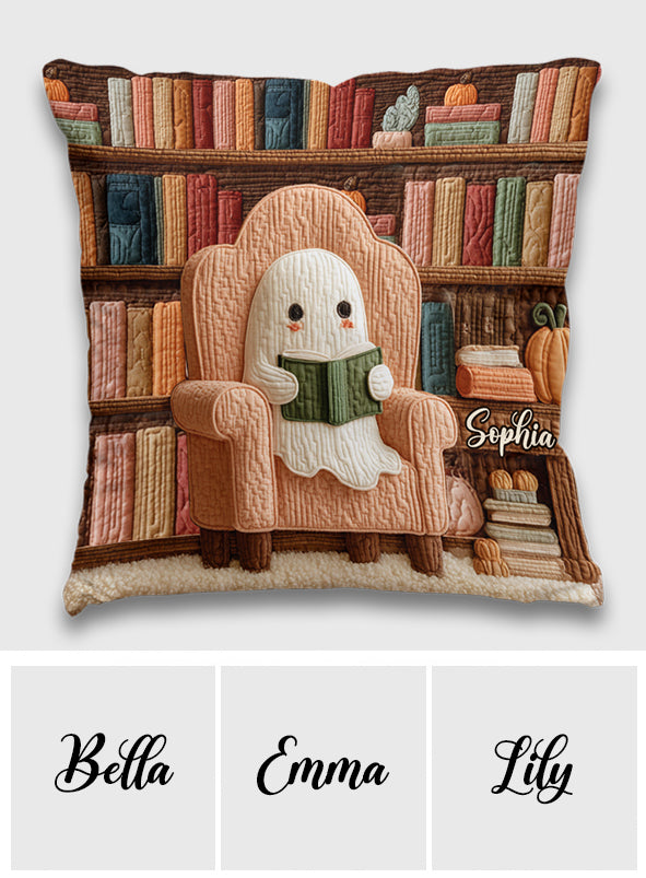 Coussin décoratif personnalisé « J’aime les livres »
