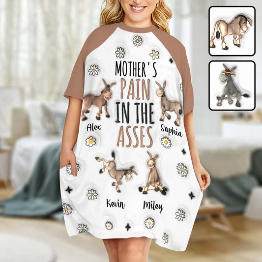 Robe T-shirt de nuit personnalisée « Maman casse-pieds »