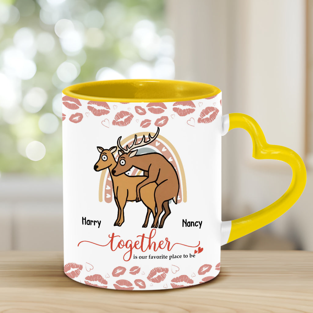 I Love You - Personalized Hunting Heart Handle Mug
