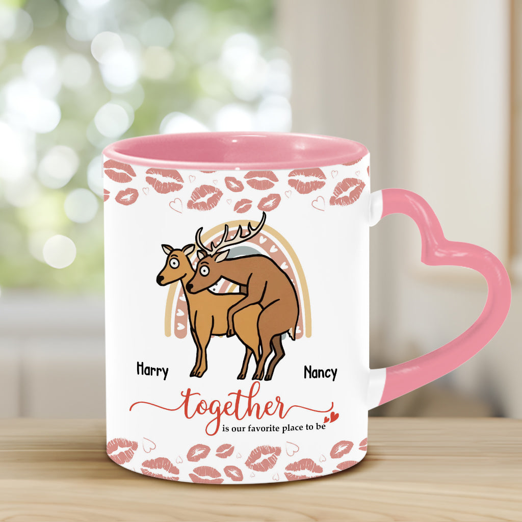 I Love You - Personalized Hunting Heart Handle Mug