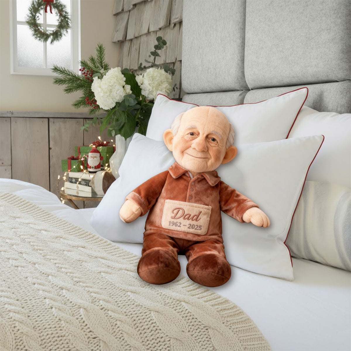 Custom From Any Photo - Personalized Memorial Faux Fur Shaped Pillow