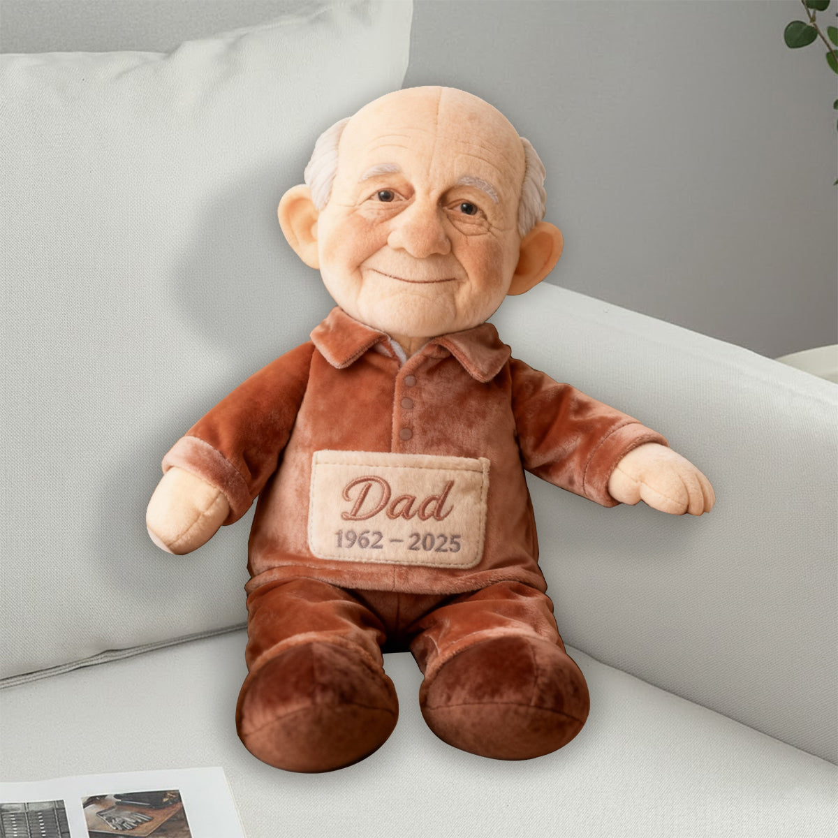 Custom From Any Photo - Personalized Memorial Faux Fur Shaped Pillow