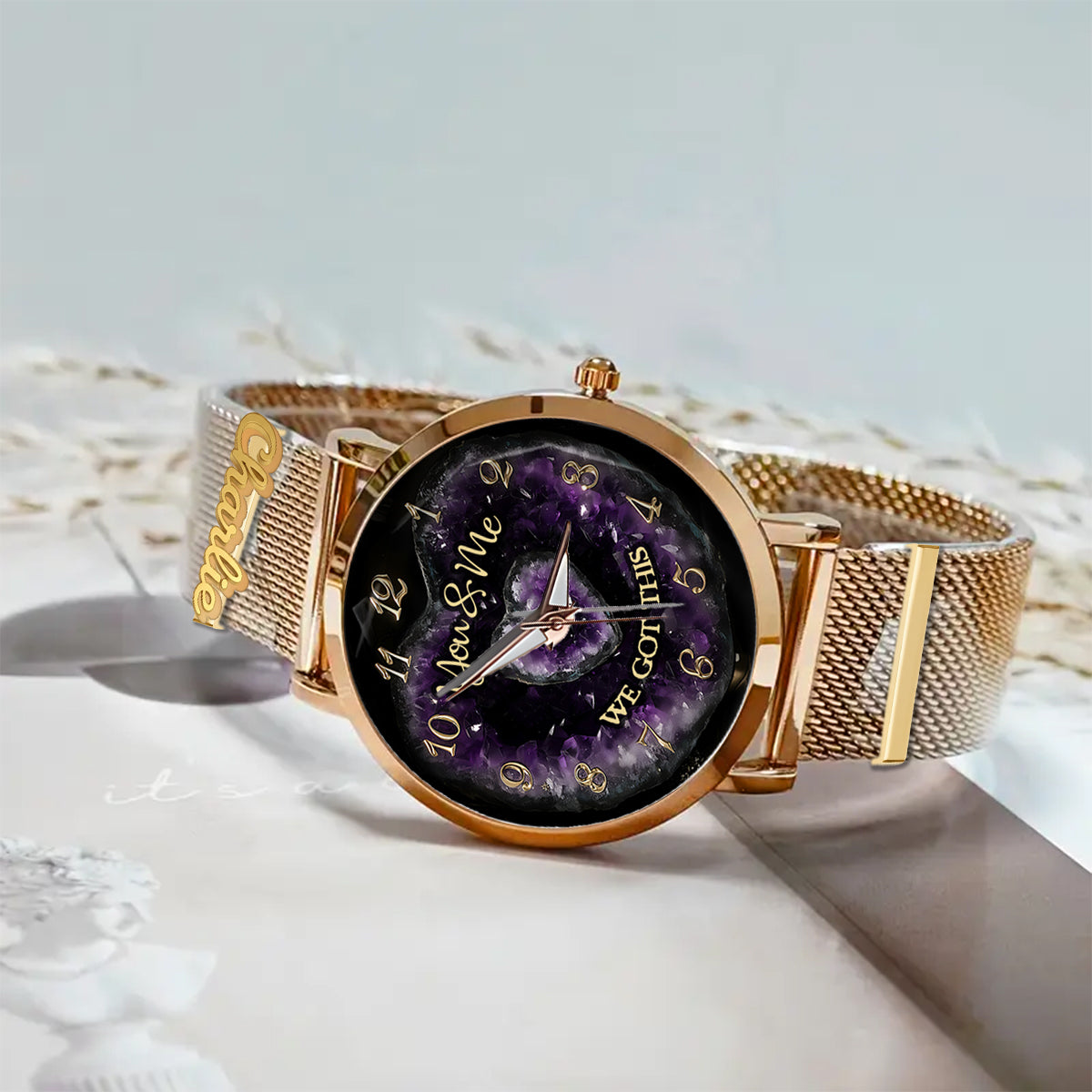 You & Me We Got This - Personalized Couple Women Hand Watch With Strap Charms