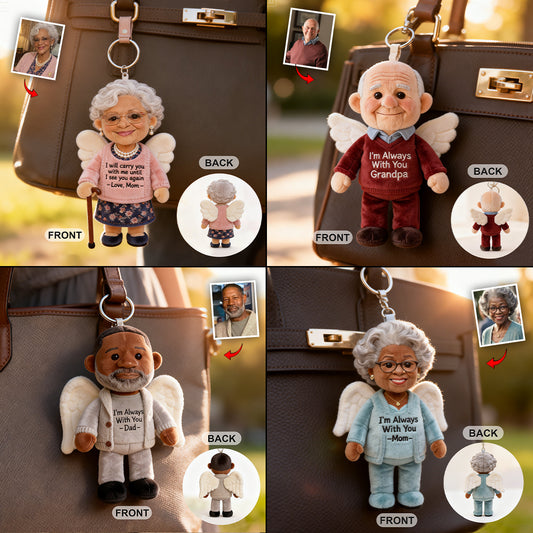 Toujours avec Vous - Porte-clés Mémorial Personnalisé en Peluche
