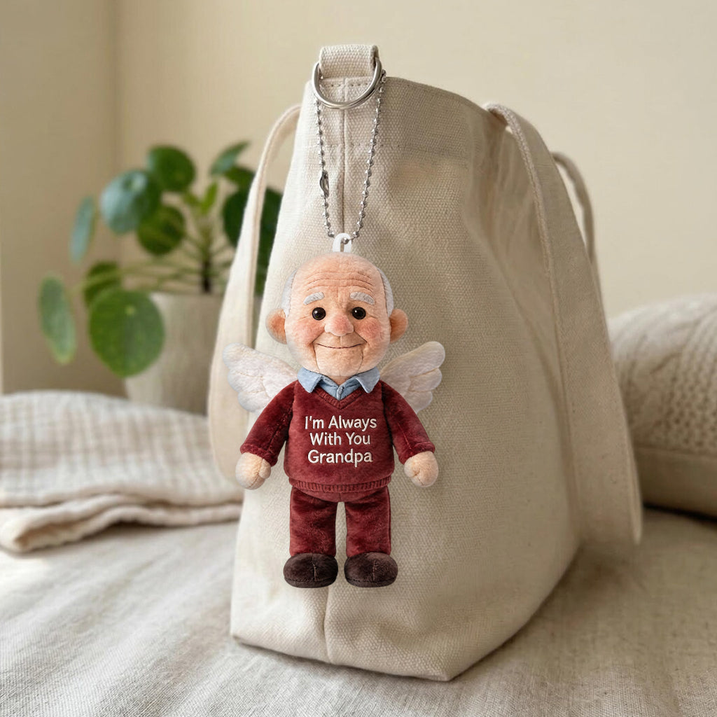 Toujours avec Vous - Porte-clés Mémorial Personnalisé en Peluche