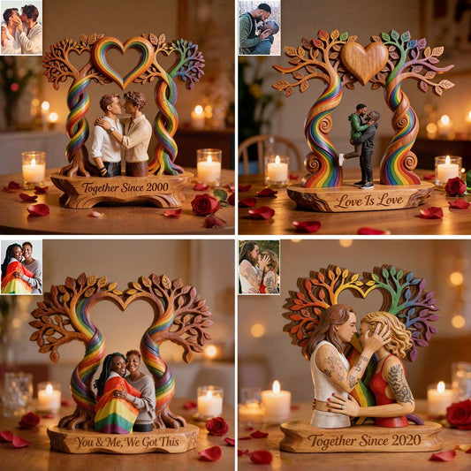 Plaque en Bois Personnalisée, L'Amour Est L'Amour - Soutien LGBT Personnalisé