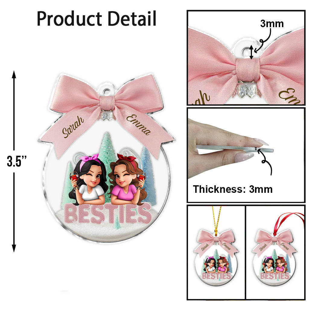 Besties/ Sisters Forever - Personalized Bestie Ornament