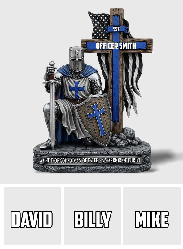 Man Of God - Personalized Police Officer Custom Shaped Acrylic Plaque