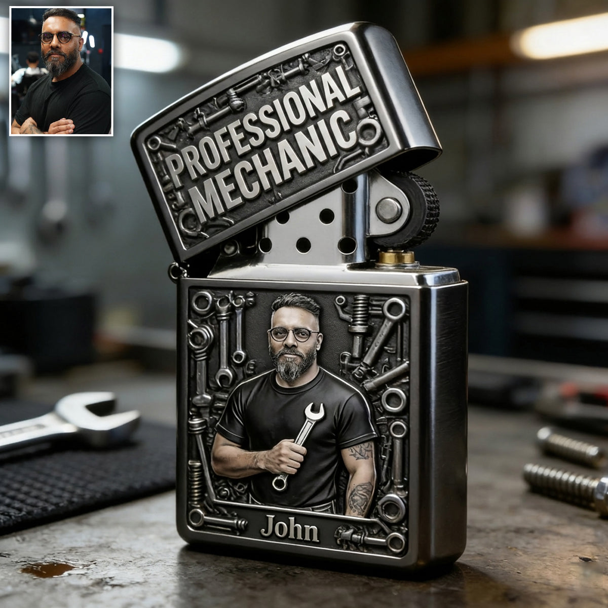 Garage Boss - Cadeau pour Mari, Pour Père - Briquet Personnalisé