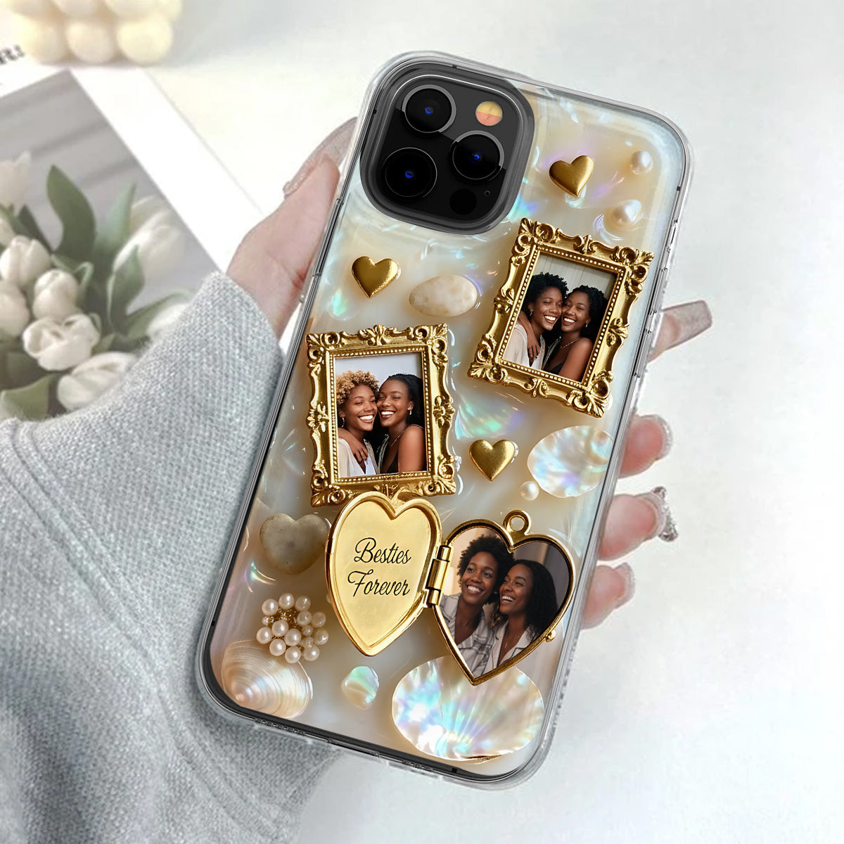 Nos Souvenirs - Coque de Téléphone Personnalisée pour Meilleure Amie