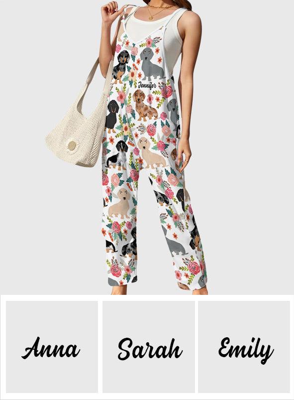 Adorables teckels - Salopettes/combinaisons amples personnalisées pour teckels