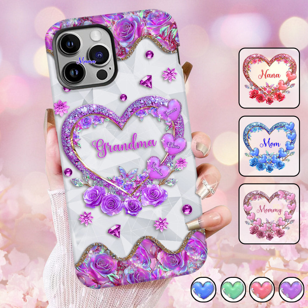 Les chéries de la maman de grand-mère - Coque de téléphone personnalisée avec impression intégrale « Grand-mère »