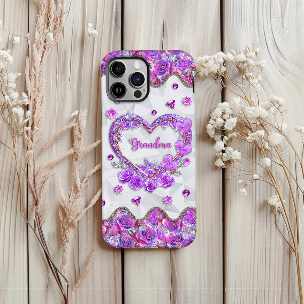 Les chéries de la maman de grand-mère - Coque de téléphone personnalisée avec impression intégrale « Grand-mère »