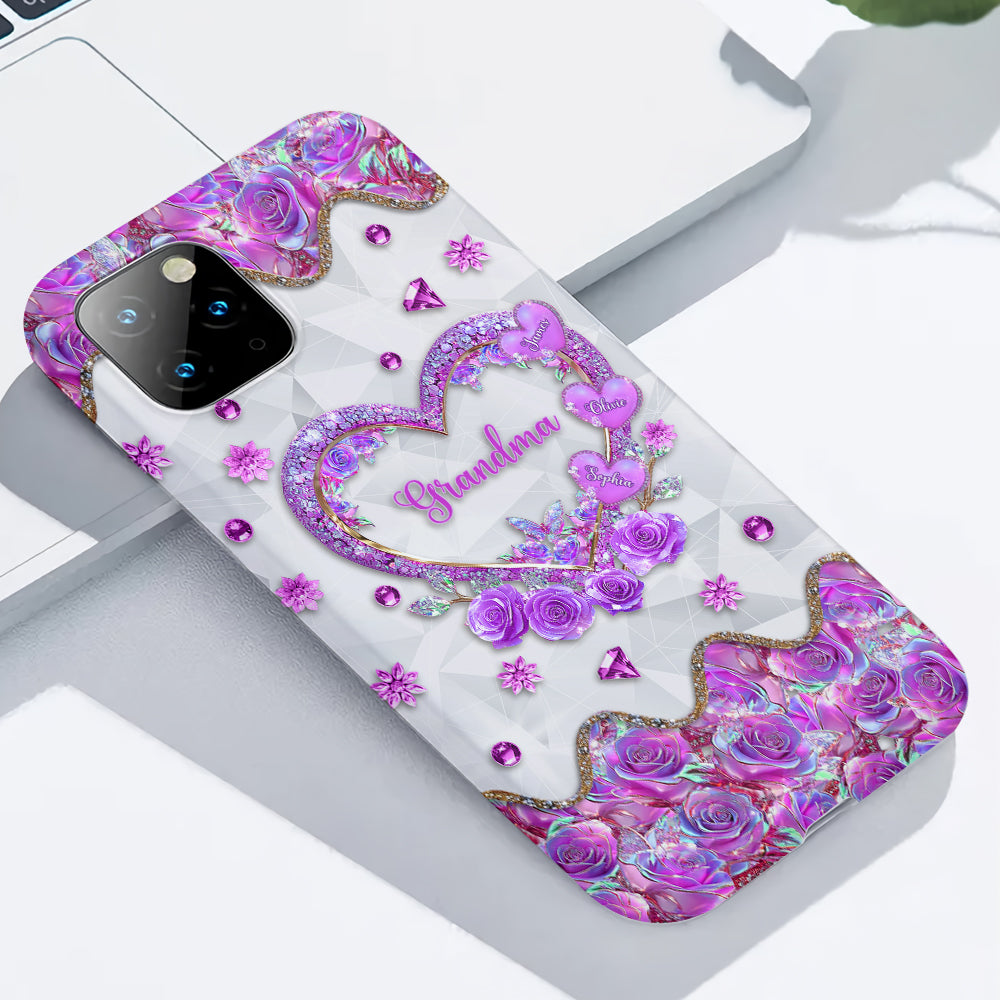 Les chéries de la maman de grand-mère - Coque de téléphone personnalisée avec impression intégrale « Grand-mère »