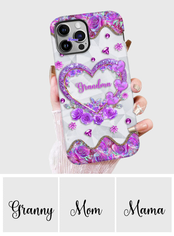 Les chéries de la maman de grand-mère - Coque de téléphone personnalisée avec impression intégrale « Grand-mère »