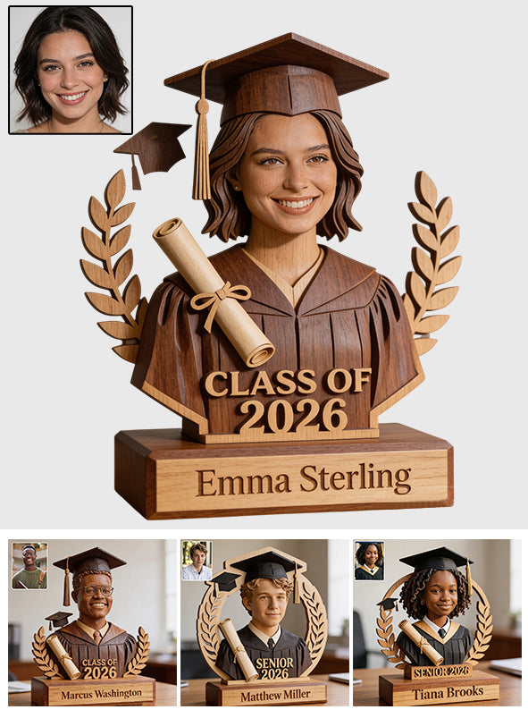 Promotion de 2026 - Plaque en Bois Personnalisée en Forme Unique