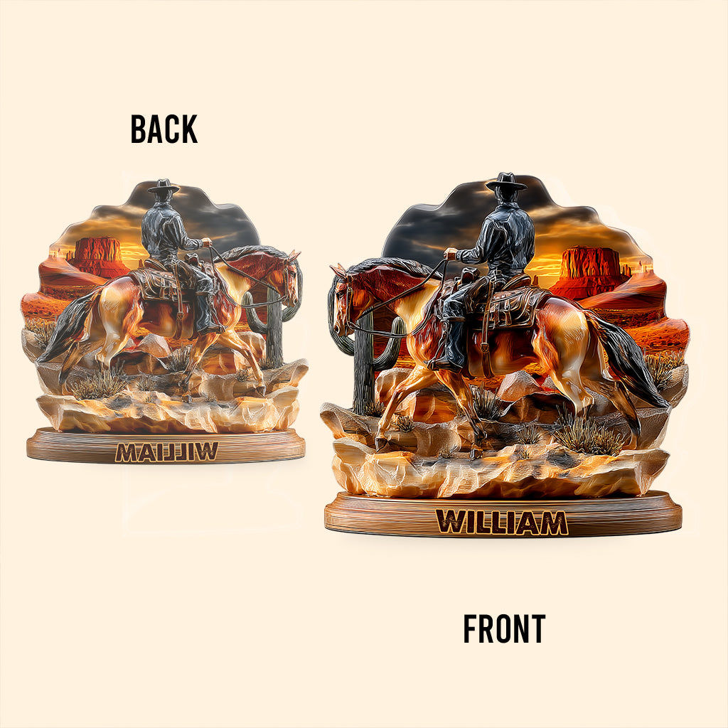 Wild Cowboy - Personalized Cowboy Custom Shaped Acrylic Plaque