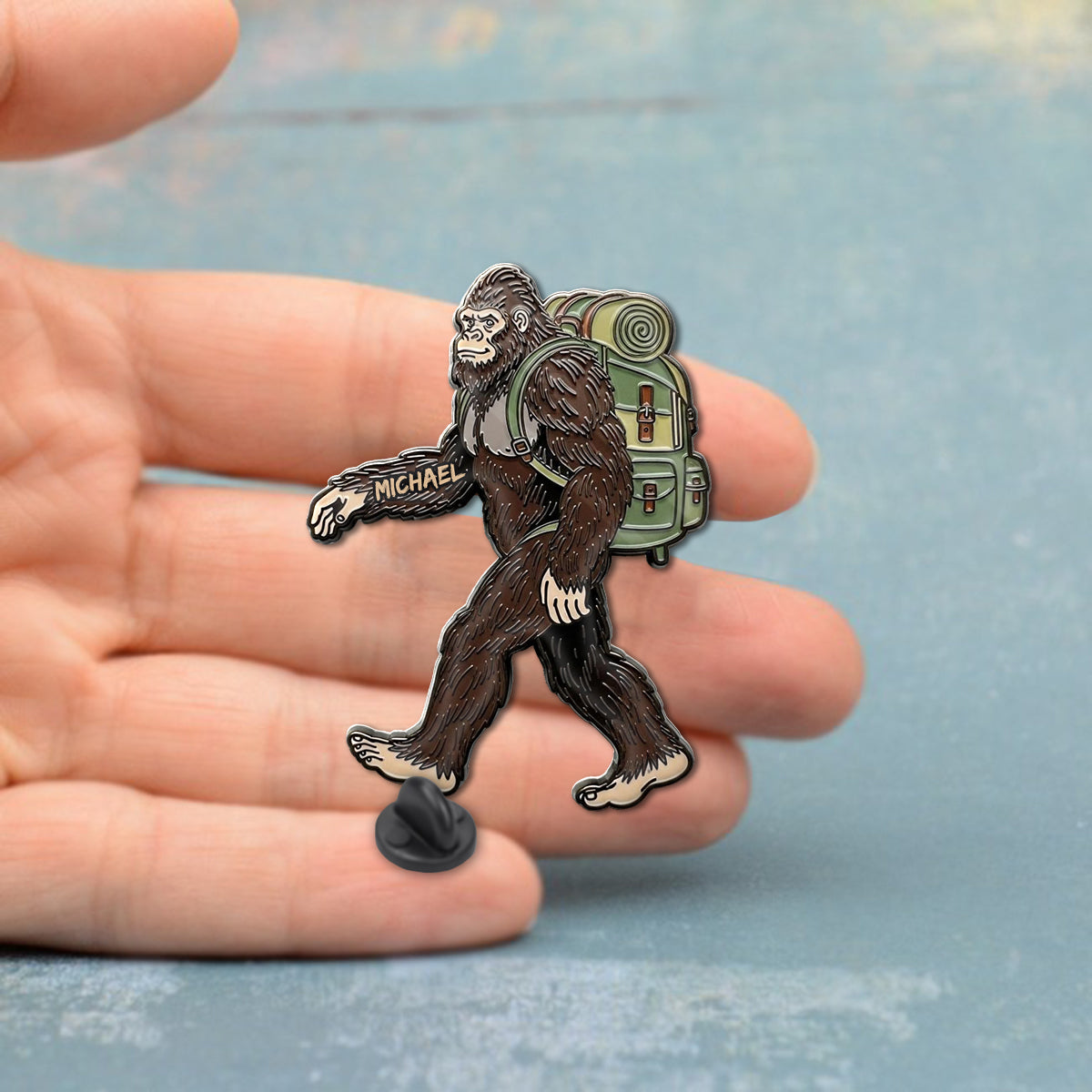 Sasquatch - Épinglette de randonnée personnalisée