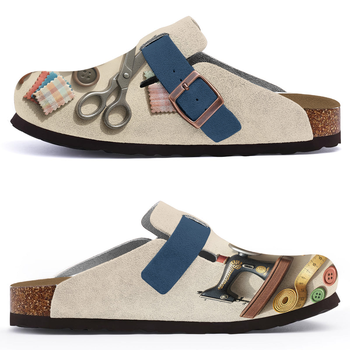 Laissez-moi tranquille, je couds ! - Sabots de couture personnalisés avec soutien de la voûte plantaire