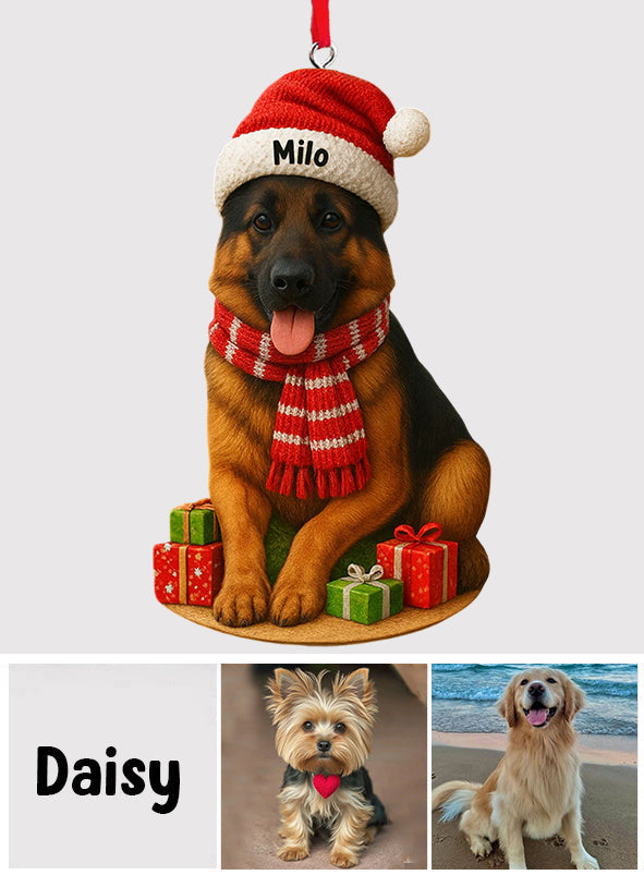 Noël pour chien - Figurine miniature 3D personnalisée avec un chien