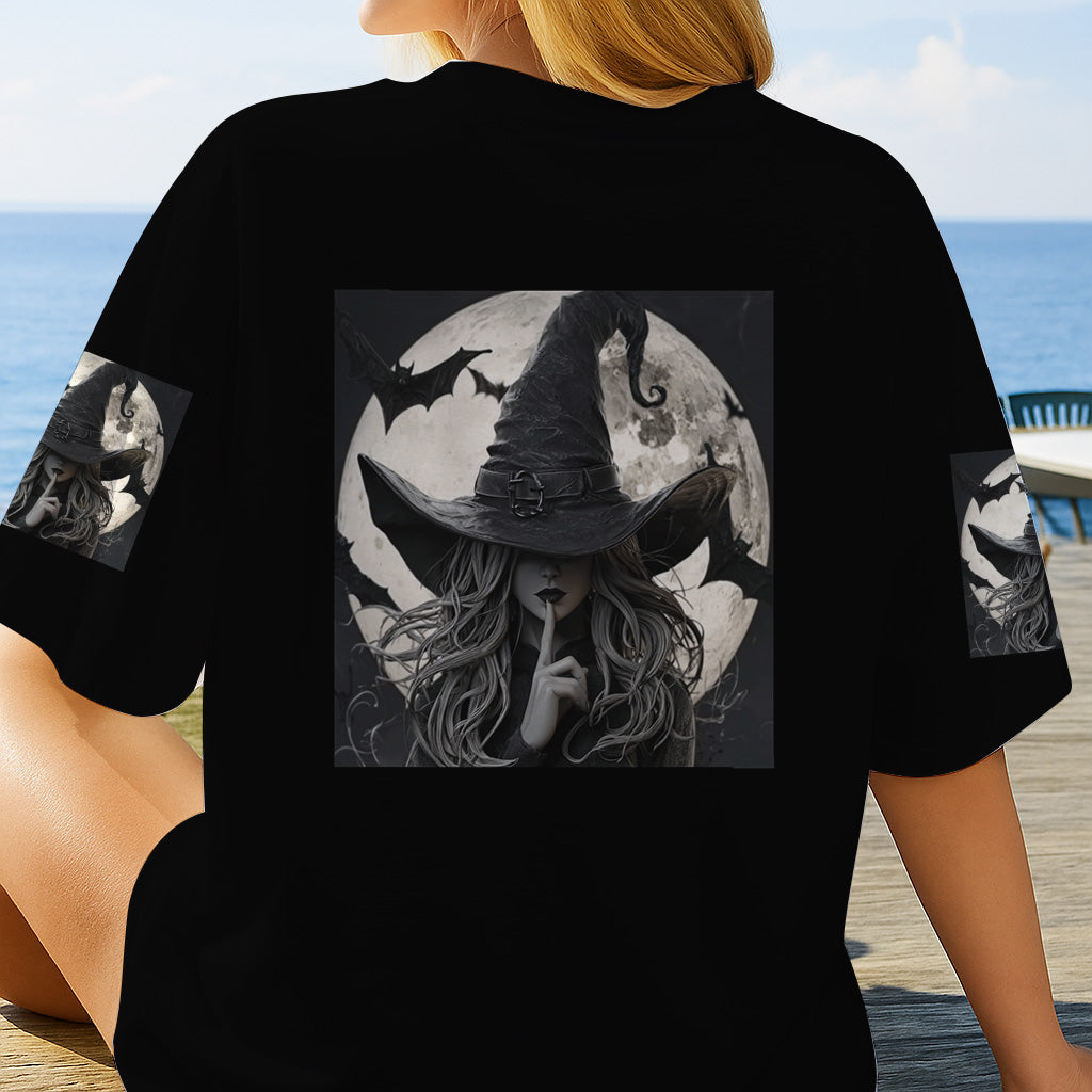 A Wee Bit Wicked - Personalized Witch All Over Shirt