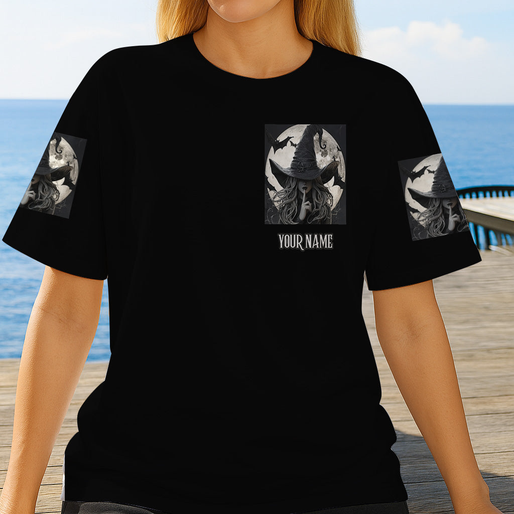 A Wee Bit Wicked - Personalized Witch All Over Shirt