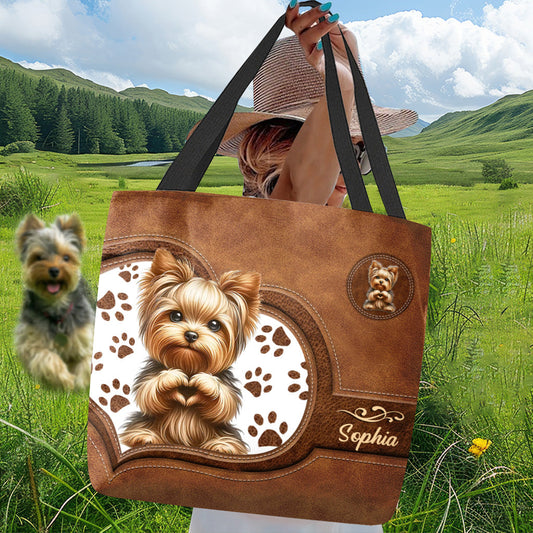 Adorable Yorkshire Terrier - Sac fourre-tout personnalisé pour chien