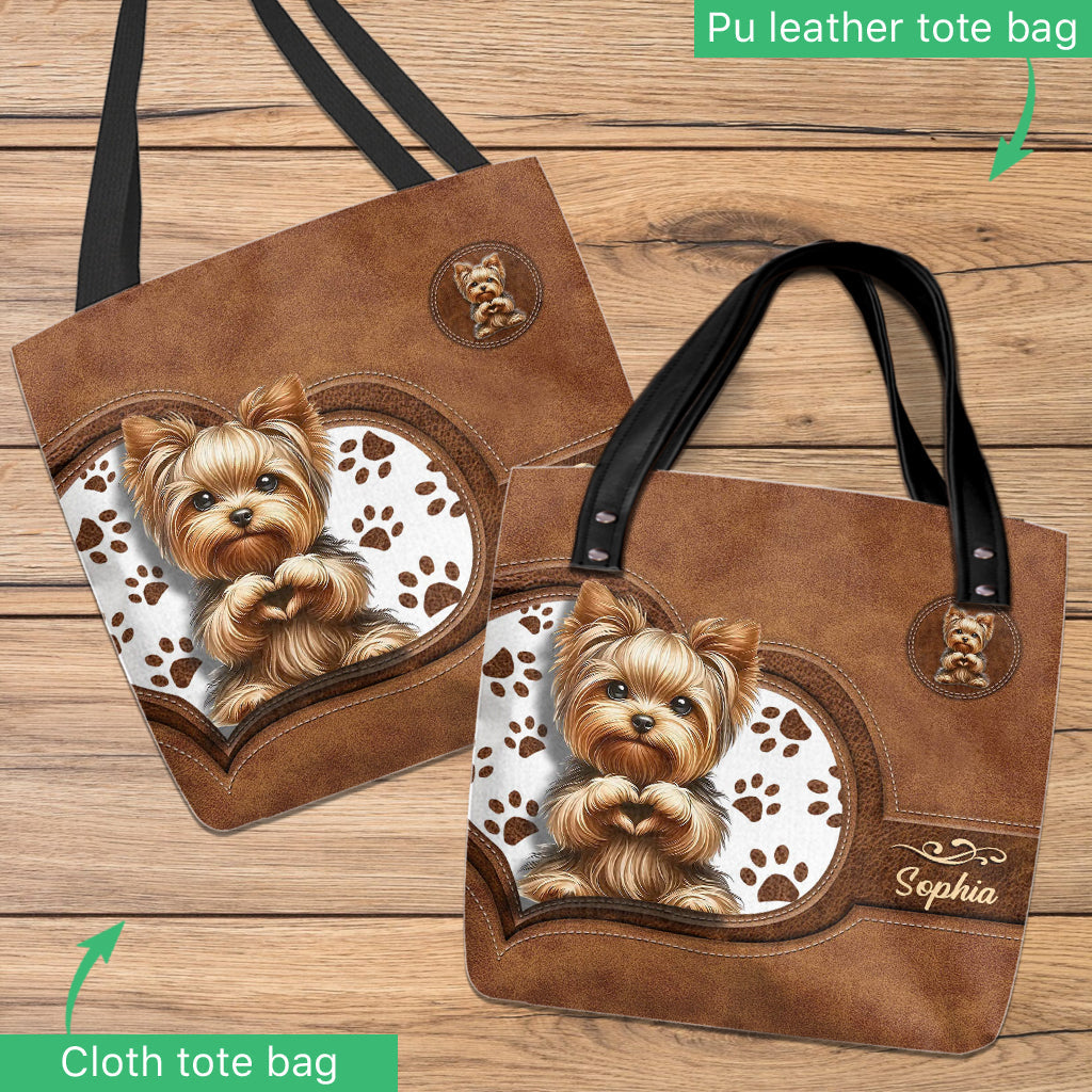 Cute Yorkshire Terrier - Personalized Dog Tote Bag