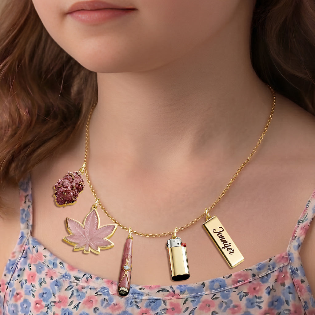 Boucles d'oreilles et pendentifs en weed personnalisés - Feeling Dope