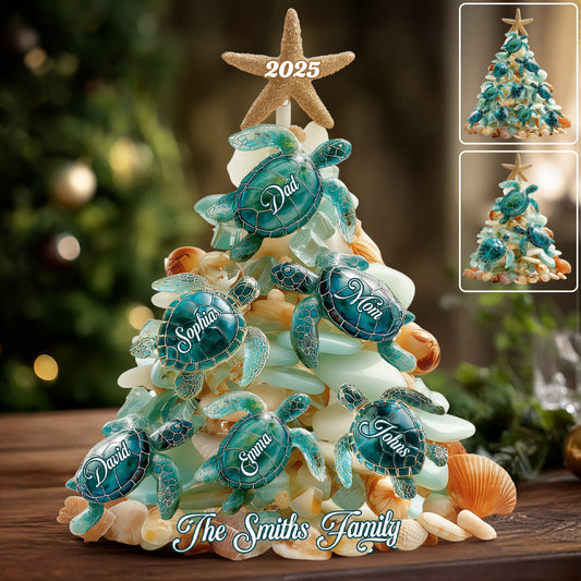 Merry Christmas - Personalized Family Custom Shaped Acrylic Plaque