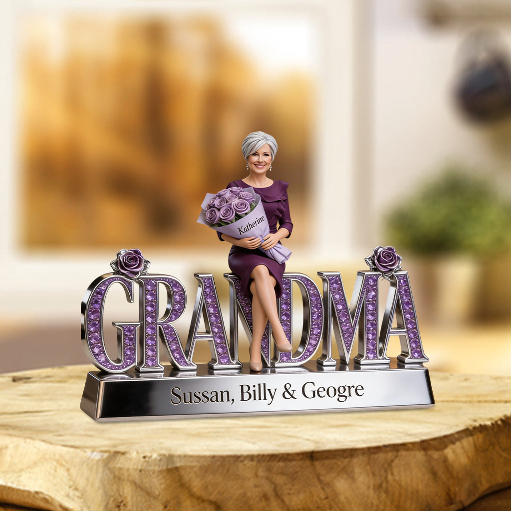 Custom Any Photo Gift For Mom/Grandma - Personalized Mother Custom Shaped Acrylic Plaque