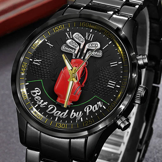 Meilleur papa selon le par - Montre de golf personnalisée