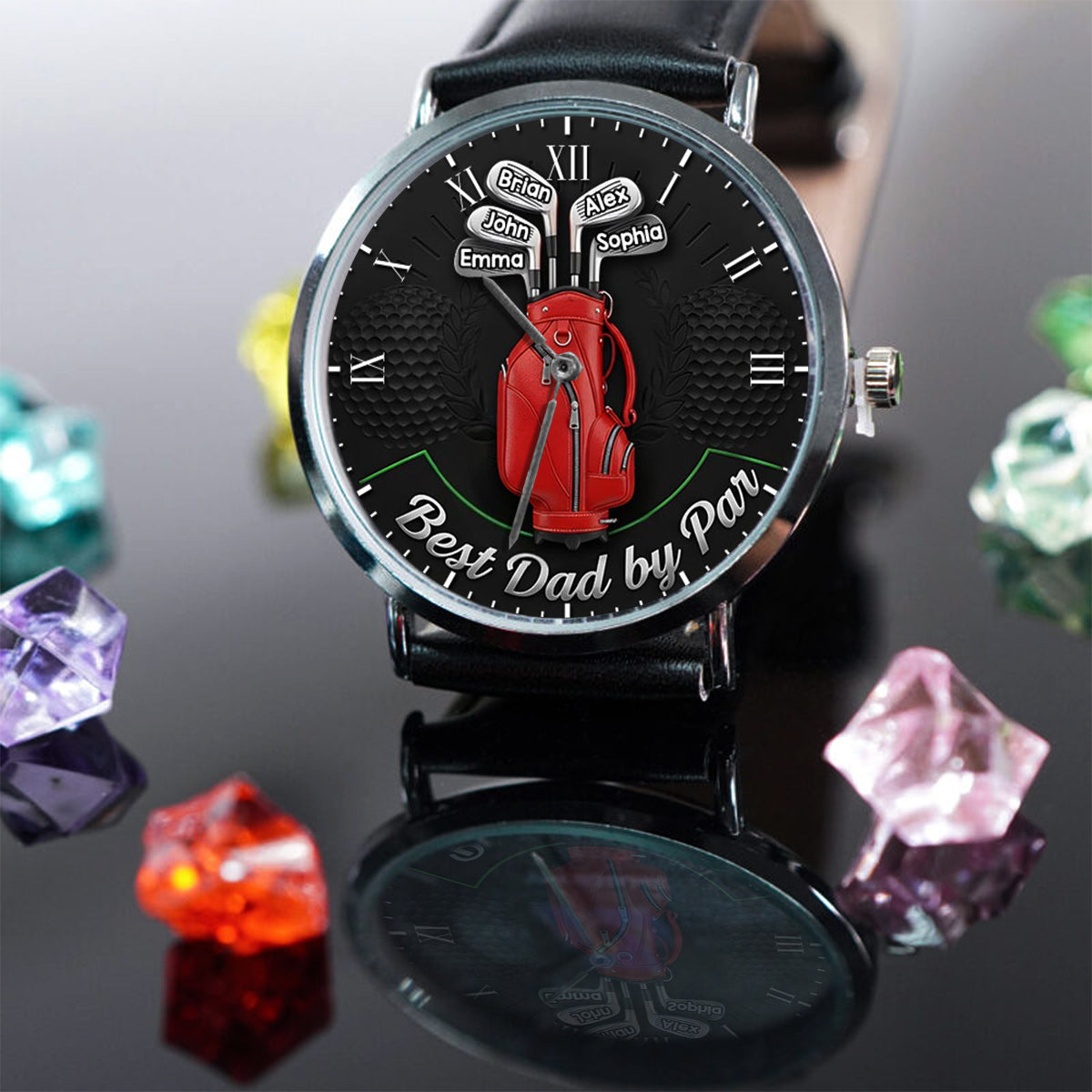 Best Dad By Par - Personalized Golf Hand Watch