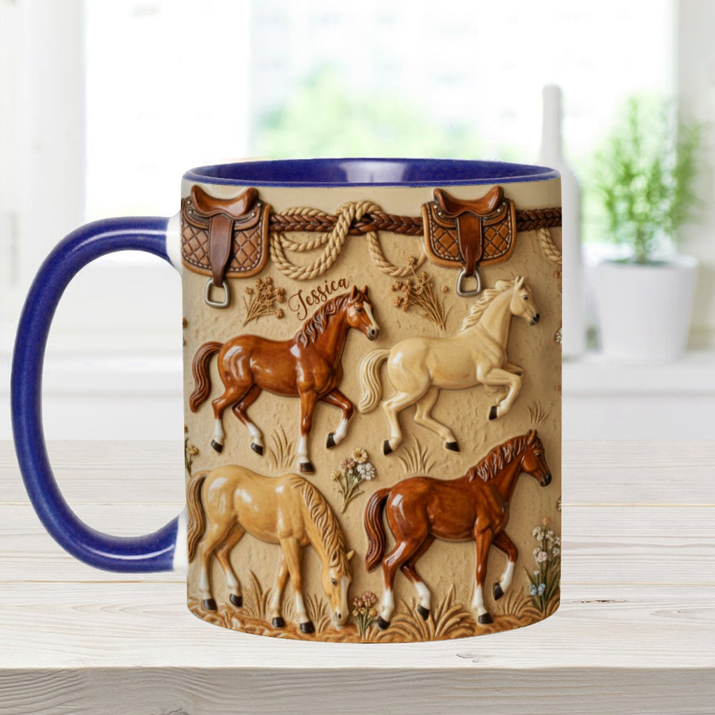 Mug personnalisé « Love Horse » avec motif cheval