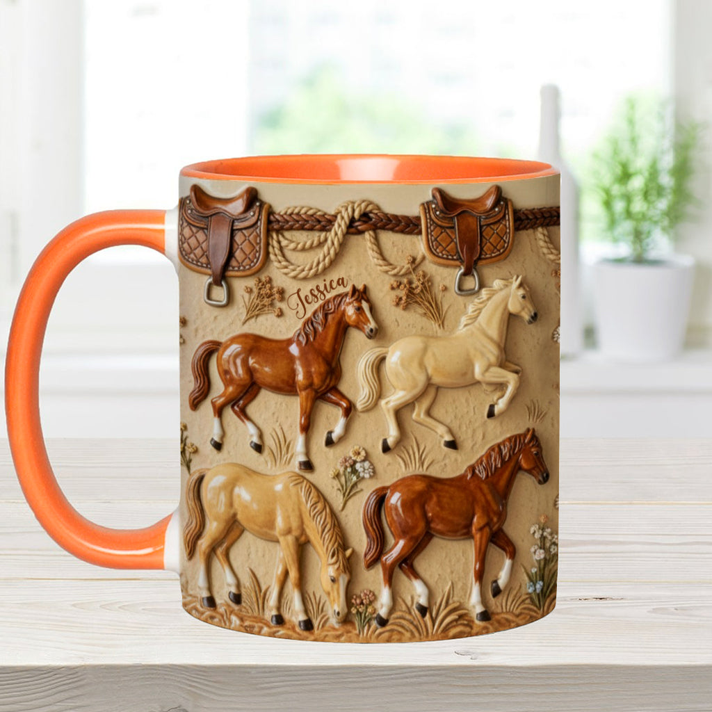 Mug personnalisé « Love Horse » avec motif cheval