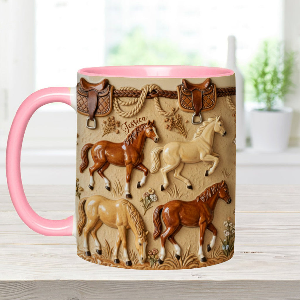 Mug personnalisé « Love Horse » avec motif cheval