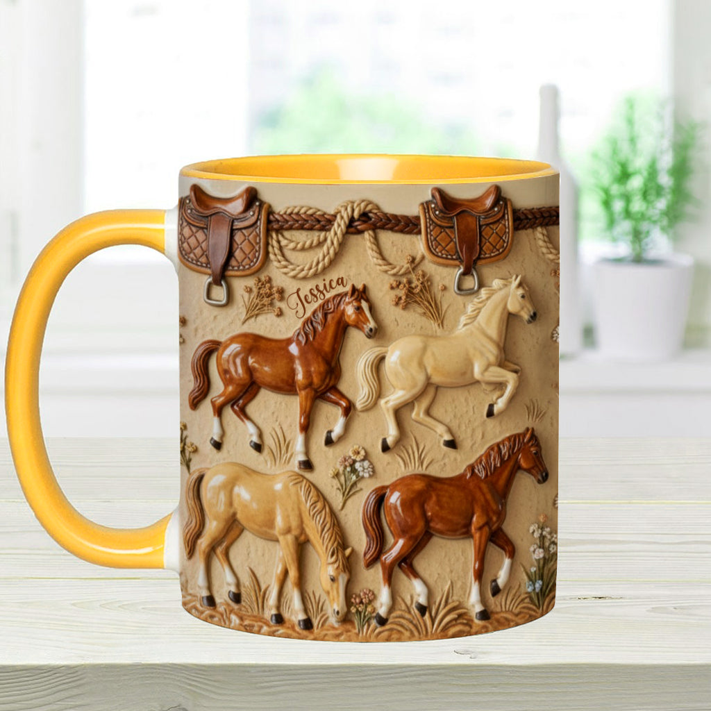 Mug personnalisé « Love Horse » avec motif cheval