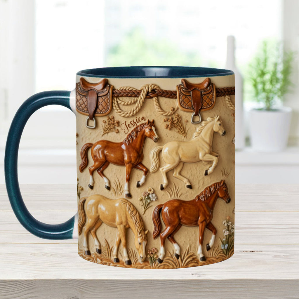 Mug personnalisé « Love Horse » avec motif cheval