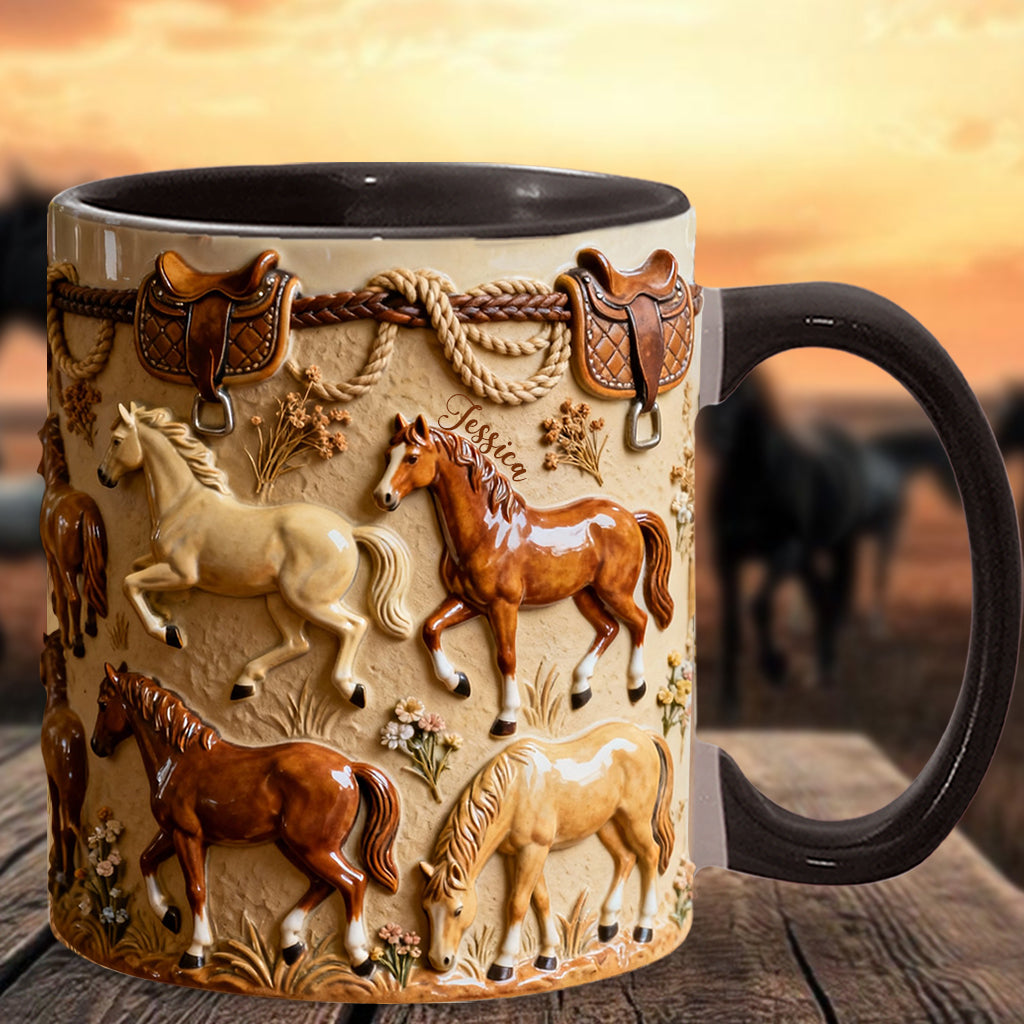 Mug personnalisé « Love Horse » avec motif cheval