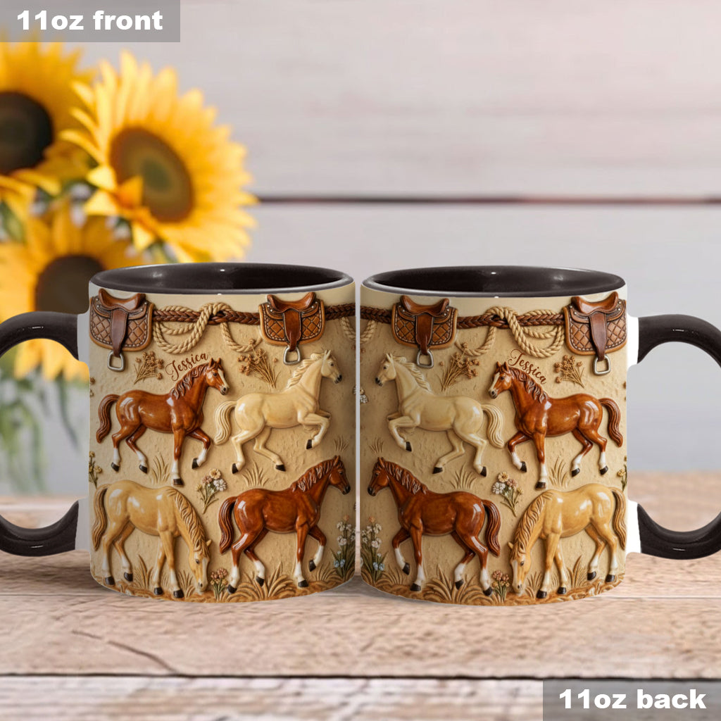Mug personnalisé « Love Horse » avec motif cheval