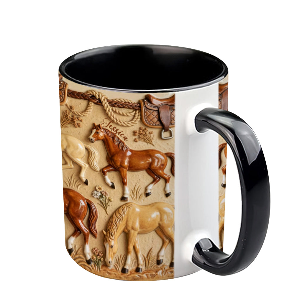 Mug personnalisé « Love Horse » avec motif cheval